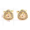 Eleganti gemelli con triangoli di cristallo