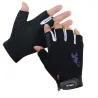 Luvas de esporte - antiderrapante - meio dedo - com padrão de escorpião - unisex