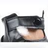 Läderhandskar - halv fingerdesign - med riveter - unisex