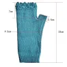 Handgefertigte Strickhandschuhe - lang - halber Finger - Stickerei Blumen