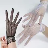 Fishnet handskar - tunn nylon spets - UV-bevis
