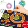 Spirograph ritning - interlocking växlar hjul - målning / rittillbehör - pedagogisk leksak - 22 bitar
