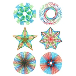 Spirograph ritning - interlocking växlar hjul - målning / rittillbehör - pedagogisk leksak - 22 bitar