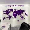Mapa świata 3D - akrylowa naklejka ściennaNaklejki Ścienne