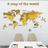 Pegatinas de paredMapa del mundo 3D - pegatina de pared acrílica