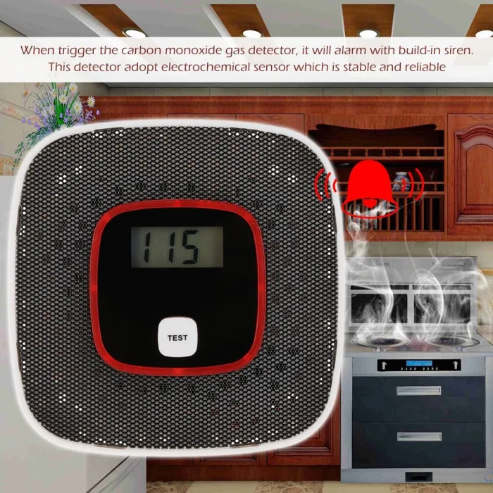 LCD - Kohlenmonoxid-Gasmelder - Vergiftung / Rauchprüfer - Detektor - Sensor - Monitor