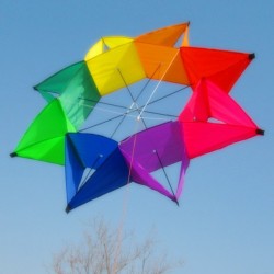 Femuddig stjärna - färgglad kite