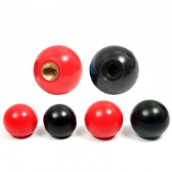 Punainen musta kupari Ball Lever Knob 2pcs (käytetty)