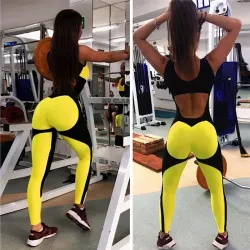 Sports Jumpsuit - naisten urheiluvaatteet Keltainen