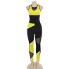 Sports Jumpsuit - naisten urheiluvaatteet Keltainen