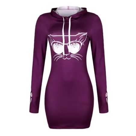 Harajuku Cat - Painettu Hoodies