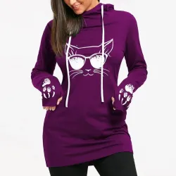 Harajuku Cat - Gedruckte Hoodies