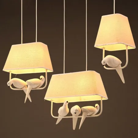 Candelabros de pássaros - Lâmpadas Led - Retro Art - E27