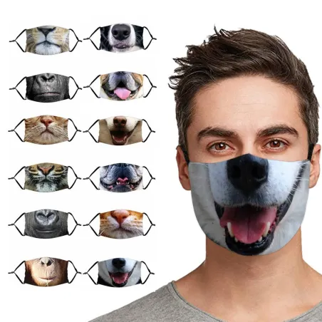 Animal Face Mask – Anti-dust – uudelleenkäytettävä