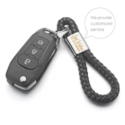 Anpassad Lettering Keychains - Vävt läder - Keyrings