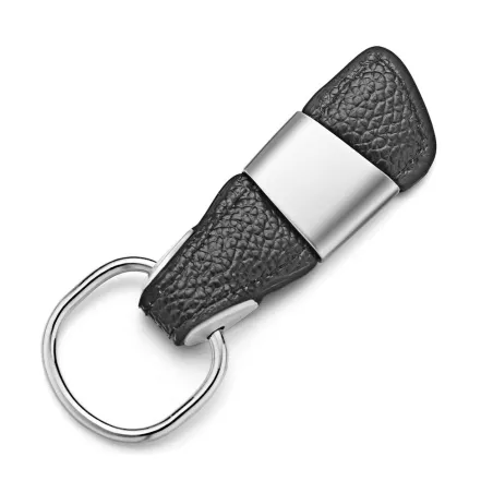 Porte-clés en lettres personnalisées - Cuir véritable - Métal