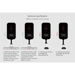 Electrónica & HerramientasReceptor de carga inalámbrica - Adaptador Micro USB / Tipo C - iPhone 5S/SE/6S