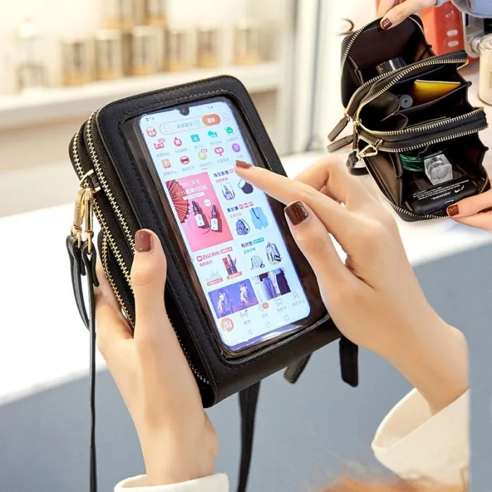 Cell Phone Pocket - Shoulder Bags - Läder