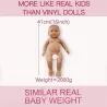 Realistic newborn - baby girl - soft silicone doll - 41cm - 2000g