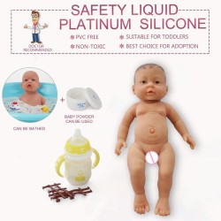Neonato realistico - baby bambina - soft silicone bambola - 41cm - 2000g