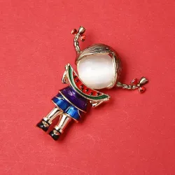 Eating Watermelon Girl - Brooches