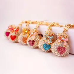 BolsasLucky Money Bag - Cadena de llaves - Forma de corazón