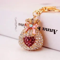 BolsasLucky Money Bag - Cadena de llaves - Forma de corazón