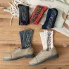 Embroidery Flower Socks - Ethnic Style - Kvinnor