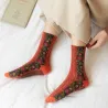 Embroidery Flower Socks - Ethnic StyleDames mode