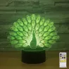 Lampada per pavone - Colorful - Luce 3D - Telecomando