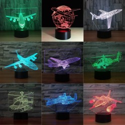 Luces & IluminaciónLámpara de avión - Luz 3D - LED - 7 colores
