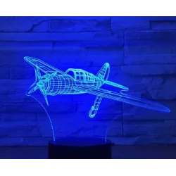 Lampe Air Plane - Lumière 3D - LED - 7 Couleurs