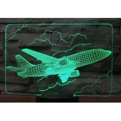 Luces & IluminaciónLámpara de avión - Luz 3D - LED - 7 colores
