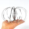 Anneau de flux - ressort cinétique - spinner fidget - jouet anti-stress métal