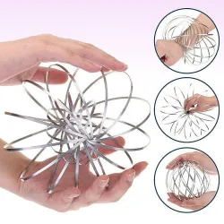 Flow ring - kinetische veer - fidget spinner - metalen antistress speeltjeFidget-spinner