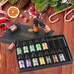 Viktiga oljor för diffusor / luftfuktare / massage / aromaterapi - 10 ml - 16 bitar