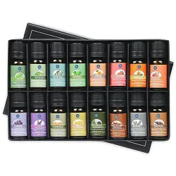 Viktiga oljor för diffusor / luftfuktare / massage / aromaterapi - 10 ml - 16 bitar