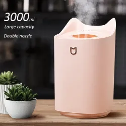 Luftbefeuchter - 3000ML - Doppeldüse - Cool Mist - Bunte LED