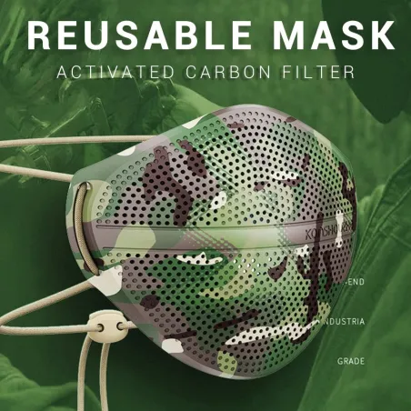 Camouflage - Respirator Face Mask - Silikon - 1pc