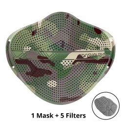 Camouflage - Masque de visage Respirator - Silicone - 1pc