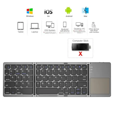 Mini pliage - Clavier - Bluetooth - Clavier sans fil