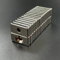 N35 Neodymium magneetit - vahva magneettilohko 20 * 10 * 4mm 4mm: n reikä - 10 kappaletta