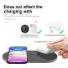 2 i 1 Qi Wireless Charger - Samsung S20 - S10 - Dubbel snabbladdningspad