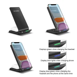 15W - 2 in 1 - Qi Wireless Charger - Samsung S10