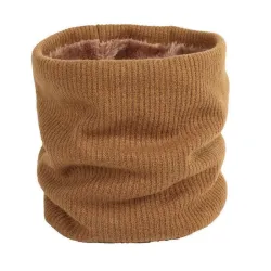 Gestrickter warmer runder Schal mit Plüsch - unisex