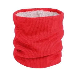 Gestrickter warmer runder Schal mit Plüsch - unisex