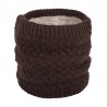 Warm round knitted scarf - unisex