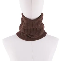 Gestrickter warmer Schal mit Plüsch - unisex