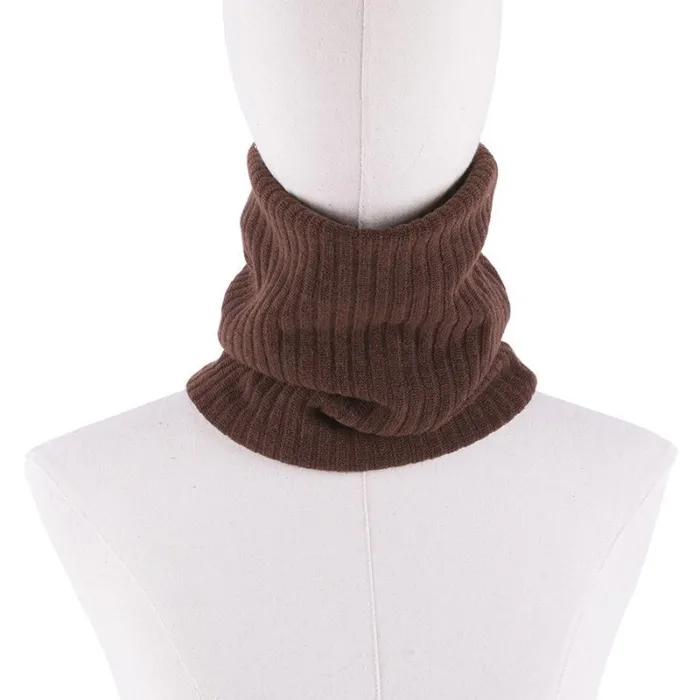 Gestrickter warmer Schal mit Plüsch - unisex