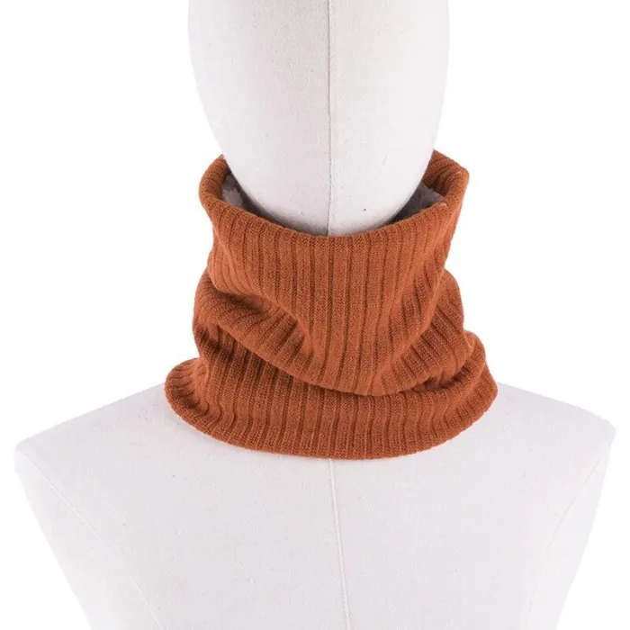 Sciarpa calda a maglia con peluche - unisex